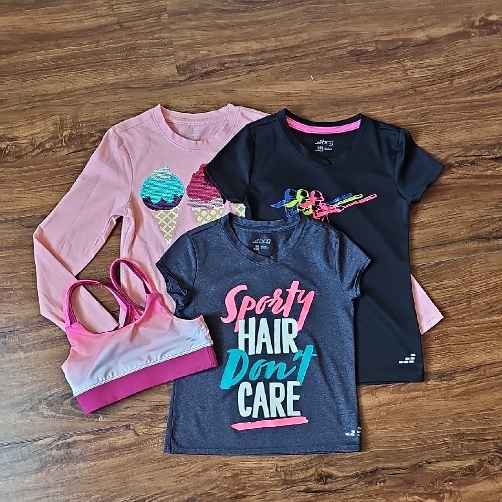 Bcg Girls Athletic Top And Sports Bra Bundle Size XS (6-6X)